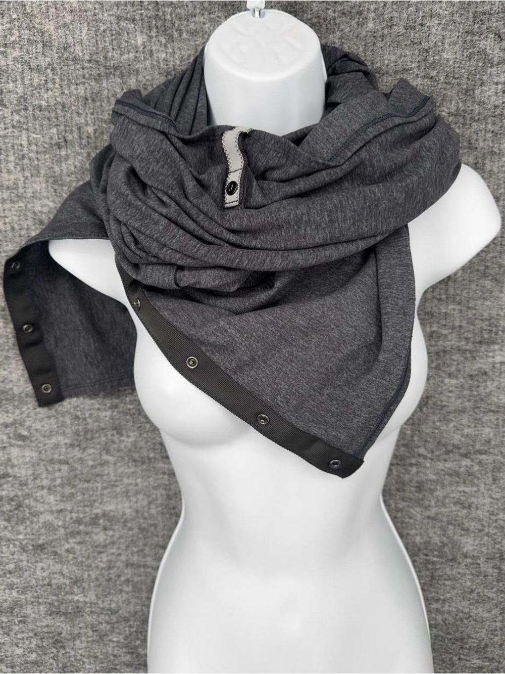 Lululemon Dark Gray Women's Snap-Trim Scarf Shawl